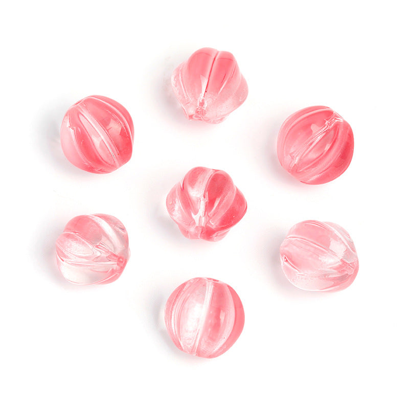 Wholesale 50pcs/pack 10mm Magic Color Glass Pumpkin Lantern Crystal Glass Beads